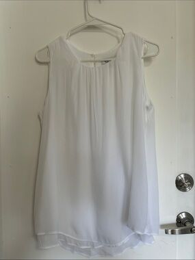 Classic White Sleeveless Chiffon Camisole